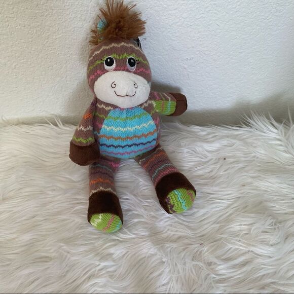NEW Rare! Kellytoy 14” sweater stuffed  striped horse - Picture 3 of 6